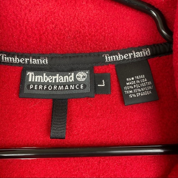 Vintage Timberland Polartec Red Full Zip Vest SZ L - Picture 7 of 10